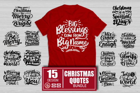 Christmas Quotes Bundle SVG: Graphics and Crafts