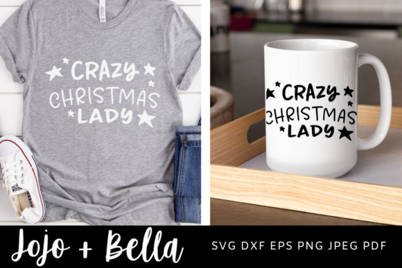 Crazy Christmas Lady Svg, Mom Christmas Graphics