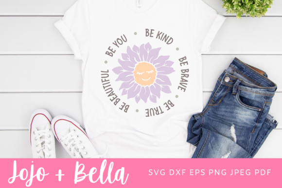 Cute Flower SVG, Be Kind Svg, Be Brave