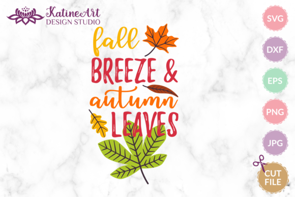 Fall Breeze and Autumn Leaves Svg Graphics