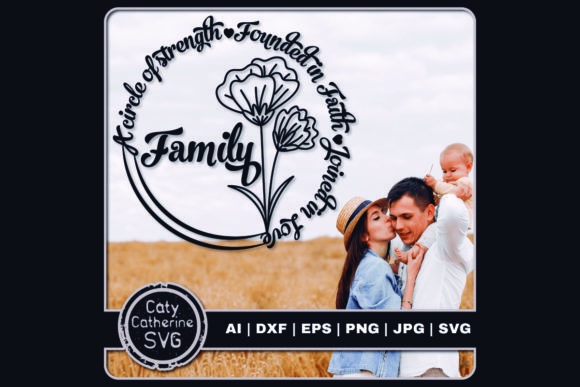 Family Wreath: Graphics and Crafts Fusion