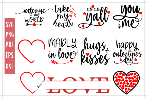 Valentines Day Quote Bundle - 11: Graphics and Crafts for Creative Design