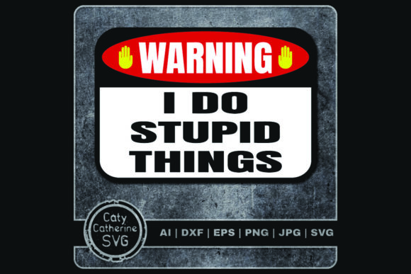 Warning I Do Stupid Things Funny Quote